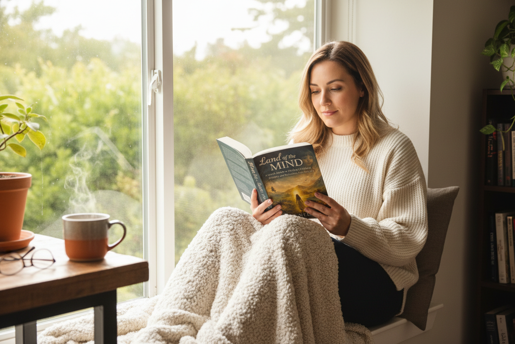 Person reading by window