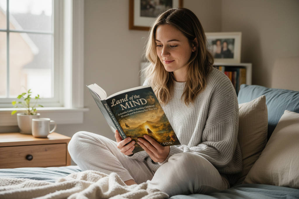 Person reading on bed